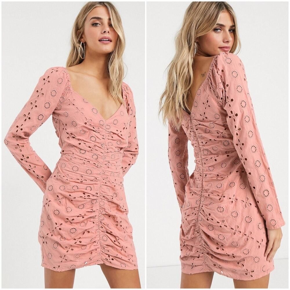 NWT ASOS Ruched Front Mini Dress